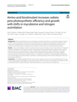 Amino acid biostimulant increases radiata pine photosynthetic efficiency and growth with shifts in mycobiome and nitrogen assimilation