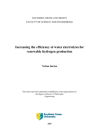 Increasing the efficiency of water electrolysis for renewable hydrogen production