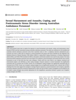 Sexual Harassment and Assaults, Coping, and Posttraumatic Stress Disorder Among Australian Ambulance Personnel