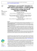 Ambulance personnel's intention to quit and its associations: a multi-group comparison using structural equation modelling