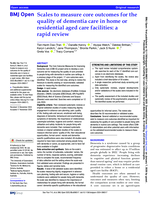 Scales to measure core outcomes for the quality of dementia care in home or residential aged care facilities: a rapid review
