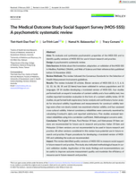 The Medical Outcome Study Social Support Survey (MOS-SSS): A psychometric systematic review