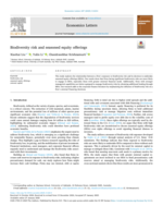 Biodiversity risk and seasoned equity offerings