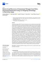 Removal and Recovery of Ammonium Nitrogen from Dairy Processing Wastewater Using Air Stripping Technology: A Pilot-Scale Study