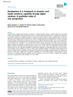 Development of a framework to promote rural health workforce capability through digital solutions: A qualitative study of user perspectives