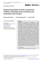 Engineering habits of mind in preschool children at Scottish forest nurseries and Australian bush kinders