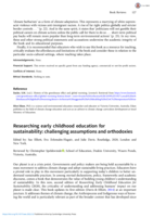 Review: Researching early childhood education for sustainability: challenging assumptions and orthodoxies