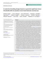 A selective breeding design based on parental rapid heat stress thresholds did not produce more heat‐tolerant coral larvae
