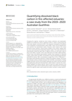 Quantifying dissolved black carbon in fire-affected estuaries: a case study from the 2019–2020 Australian bushfires