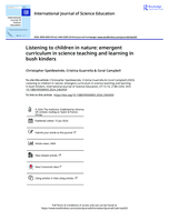Listening to children in nature: emergent curriculum in science teaching and learning in bush kinders