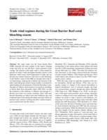 Trade wind regimes during the Great Barrier Reef coral bleaching season
