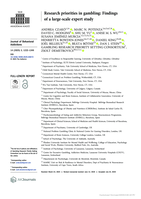 Research priorities in gambling: Findings of&nbsp;a&nbsp;large-scale expert study