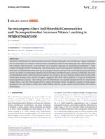 Vermicompost Alters Soil Microbial Communities and Decomposition but Increases Nitrate Leaching in Tropical Sugarcane