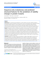 Sequence-only evolutionary and predicted structural features for the prediction of stability changes in protein mutants
