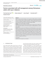 Factors associated with self‐management among Vietnamese adults with type 2 diabetes