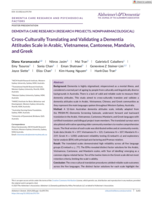 Cross‐Culturally Translating and Validating a Dementia Attitudes Scale in Arabic, Vietnamese, Cantonese, Mandarin, and Greek