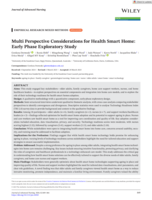 Multi Perspective Considerations for Health Smart Home: Early Phase Exploratory Study