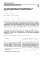 Using vignettes to investigate mathematics teachers' beliefs for promoting cognitive engagement in secondary mathematics classroom practice