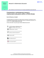 Commentary: contemporary issues in mathematics education within a STEM climate