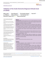 Validation of the Arabic Dementia Diagnosis Attitude Scale (A-DDAS)
