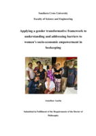 Applying a gender transformative framework to understanding and addressing barriers to women’s socio-economic empowerment in beekeeping