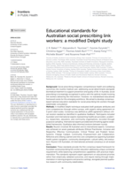 Educational standards for Australian social prescribing link workers: a modified Delphi study