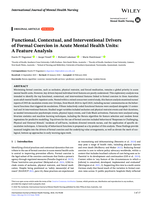 Functional, Contextual, and Interventional Drivers of Formal Coercion in Acute Mental Health Units: A Feature Analysis