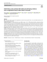 Public library visits and later-life health and well-being: evidence from a longitudinal study of older adults in Australia