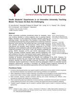 Health Students' Experiences in an Innovative University Teaching Model: The Good, the Bad, the Challenging