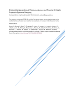 Ending Intergenerational Violence, Abuse, and Trauma:  A Delphi Project in Systems Mapping