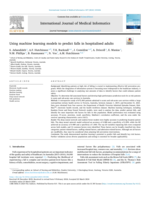 Using machine learning models to predict falls in hospitalised adults