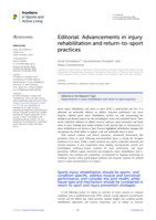 Editorial: Advancements in injury rehabilitation and return-to-sport practices