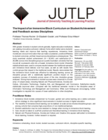 The Impact of an Immersive Block Curriculum on Student Achievement and Feedback across Disciplines