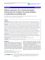 Dietary outcomes of a community based intervention for mothers of young children: a randomised controlled trial