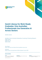 GenAI Literacy for Work-Ready Graduates: How Australian Professionals Use Generative AI Across Sectors