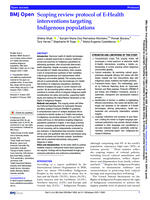 Scoping review protocol of E-Health interventions targeting Indigenous populations