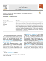 Drivers of burnout and turnover among Queensland educators: A mixed-methods study