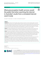 What preconception health services would the public find when searching the internet in Australia?: results from a simulated internet-search study