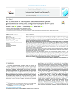 An examination of naturopathic treatment of non-specific gastrointestinal complaints: comparative analysis of two cases