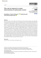 The role of oxytocin in music interventions: A systematic review