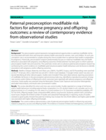 Paternal preconception modifiable risk factors for adverse pregnancy and offspring outcomes: a review of contemporary evidence from observational studies