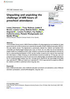 Unpacking and unpicking the challenge of 600&nbsp;hours of preschool attendance