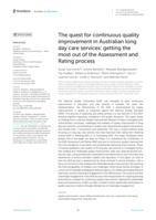The quest for continuous quality improvement in Australian long day care services: getting the most out of the Assessment and Rating process