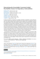 Determining the Unreachable: Constraint-Guided Reachability Analysis for Dependency Vulnerabilities
