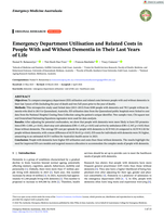 Emergency Medicine Australasia Emergency Department Utilisation and Related Costs in People With and Without Dementia in Their Last Years of Life