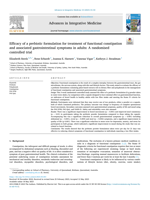 Efficacy of a prebiotic formulation for treatment of functional constipation and associated gastrointestinal symptoms in adults: A randomised controlled trial