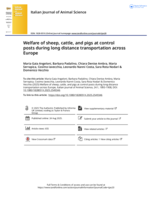 Welfare of sheep, cattle, and pigs at control posts during long distance transportation across Europe