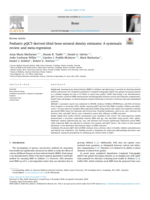 Pediatric pQCT-derived tibial bone mineral density estimates: A systematic review and meta-regression
