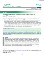 Tropical river discharge dominates riverine carbon export to Australia's coastal waters