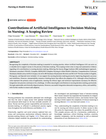 Contributions of Artificial Intelligence to Decision Making in Nursing: A Scoping Review
